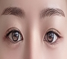 I love that the double eyelid line thickness is just right >.<