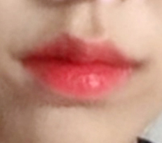 I only lifted my mouth corners