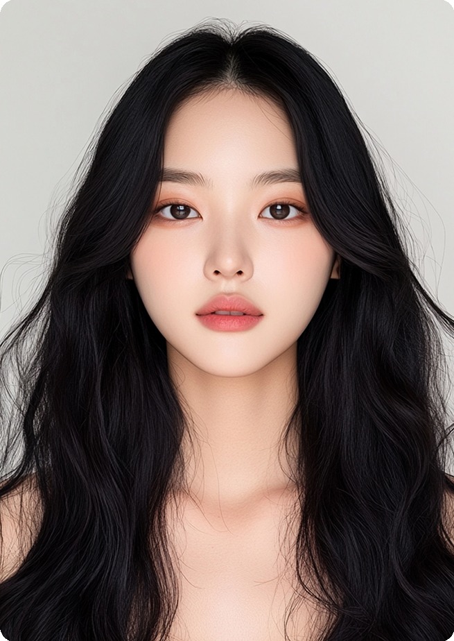 Hyundai Mihak no-prosthesis rhinoplasty — model with a natural nose line