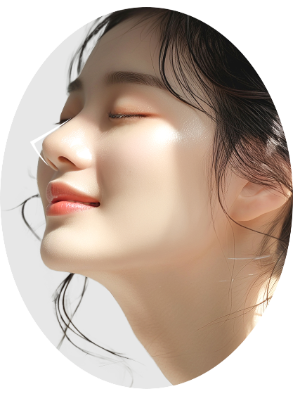 Side photo of a model showing cases that require crooked nose surgery